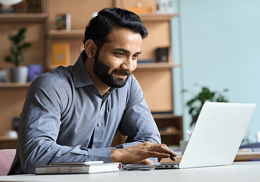 Man using laptop