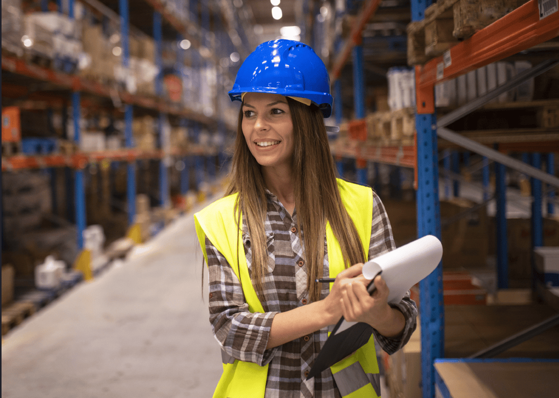 woman working in a warehouse